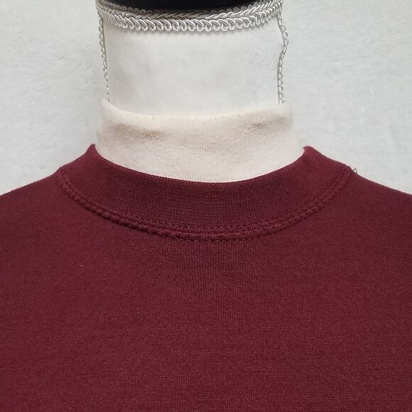 VINTAGE 80s Santee Pluma Maroon Hearts Sweatshirt - Picture 5 of 13